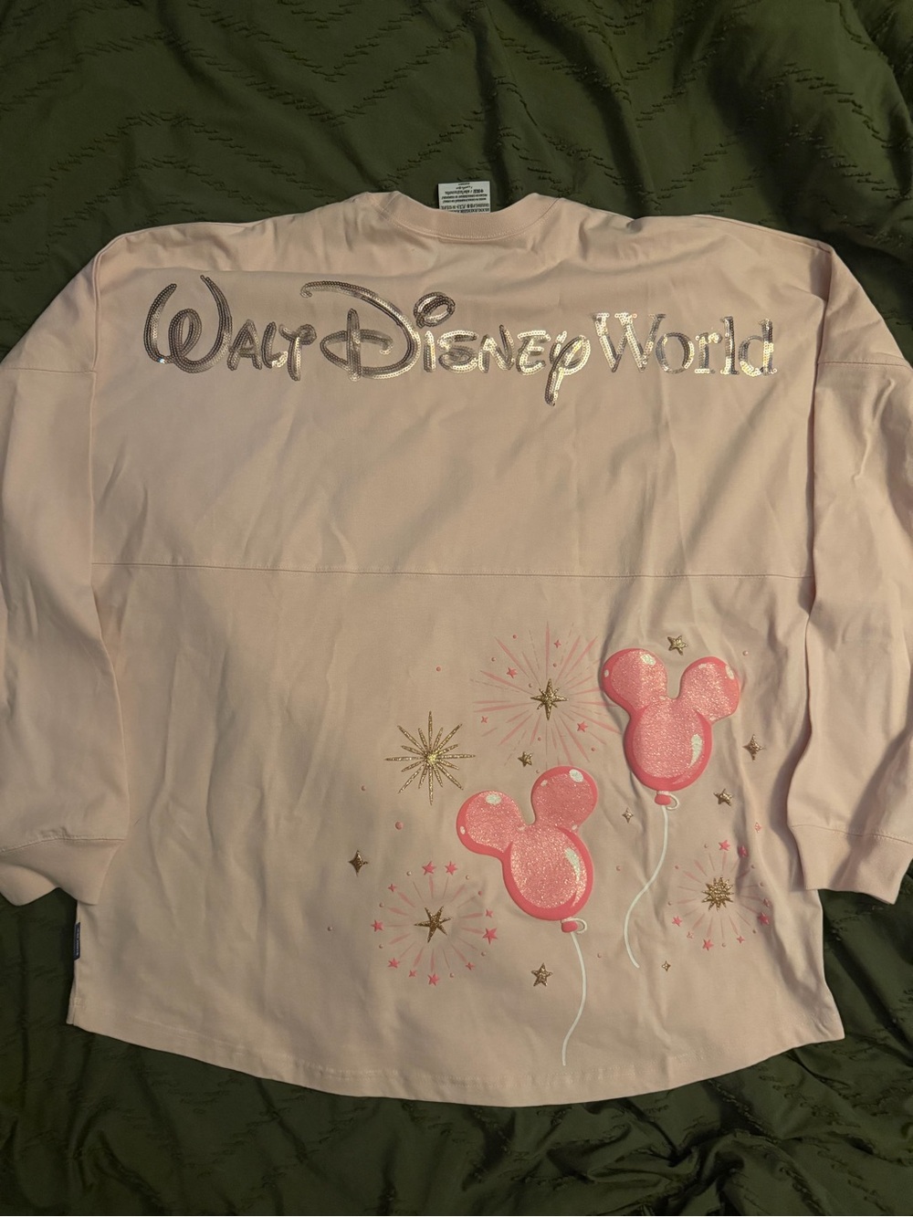 NWT XXL Walt Disney World 2024 Pink Sequins Mickey Balloon Spirit Jersey Sparkle